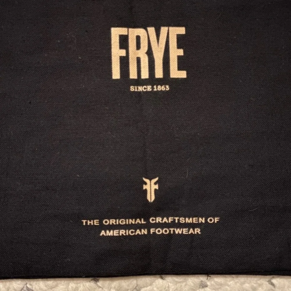 FRYE Black Purse Boots Sneakers Purse logo Bag 18" - Picture 2 of 4